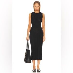Varley Florian Knit Dress in Black